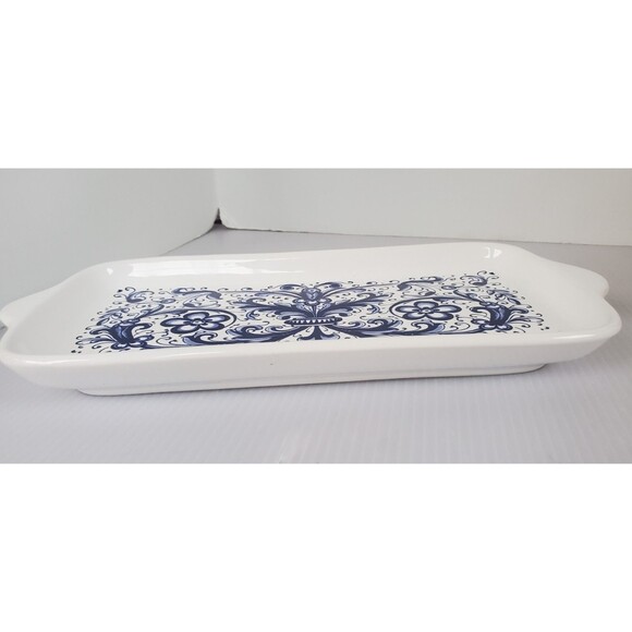 Nova Deruta Serving Snack Appetizer Plate Tray 12.25” Italian Arabesco Floral - Picture 5 of 9